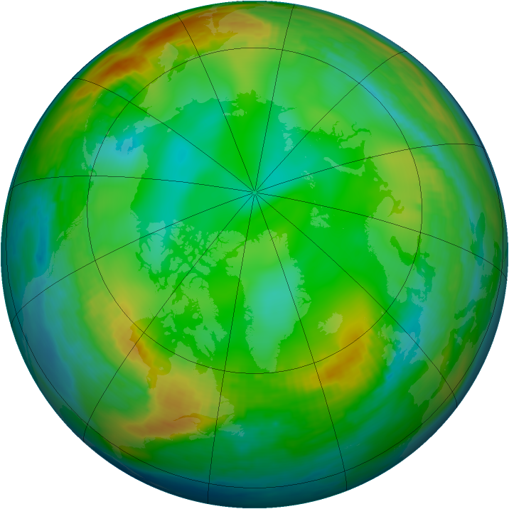 Arctic ozone map for 17 December 1980